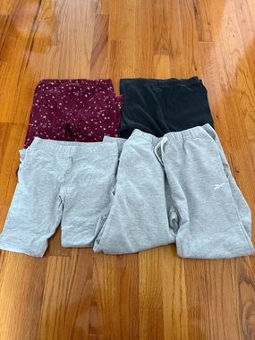 Multiples Kids Sweatpants & Joggers Set - Gray, Black, Maroon Star Print